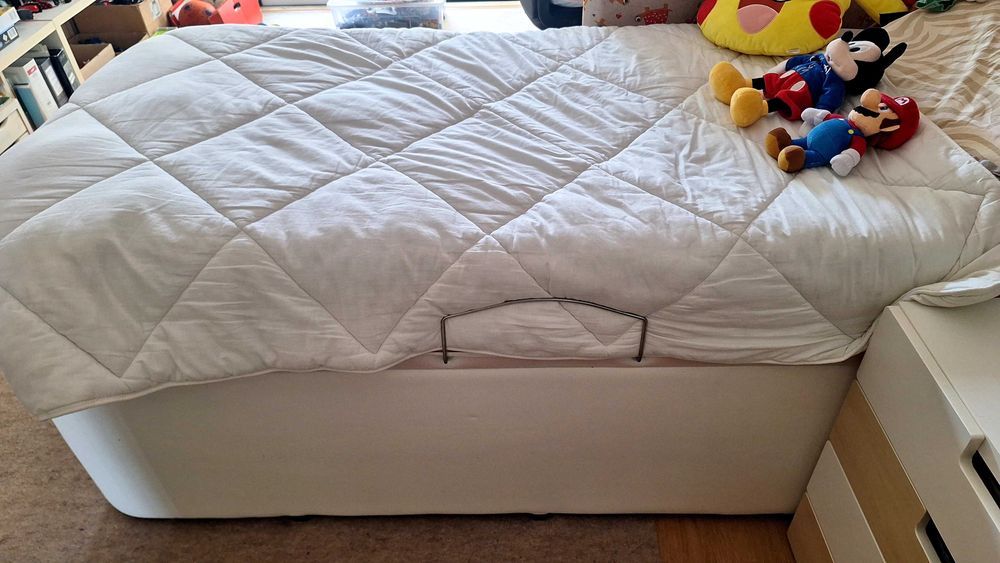 Cama Sommier 90 x 190 cm cama solteiro com estrado extra + colchão incluído