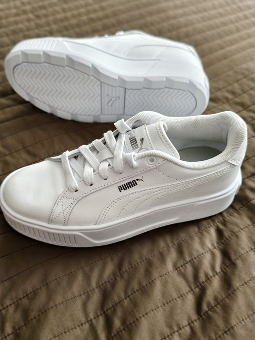 PUMA Karmen L Białe Sneakersy | EU 36 - 22,5 cm | Skóra | Jak Nowe
