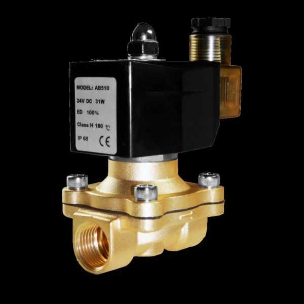 Elektrozawór mosiężny NC 1/2 cala 230V