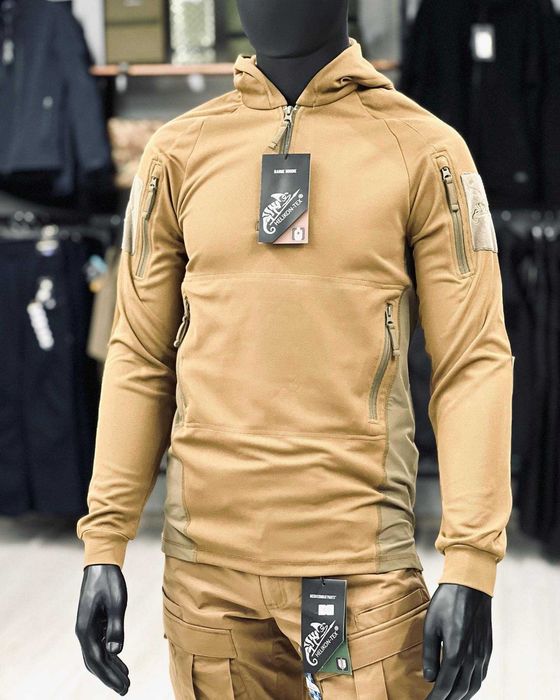 Кофта тактична Helikon Range Hoodie Topcool - Coyote/Adaptive Green
