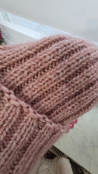 Ciepła czapka moher +jedwab  55-57