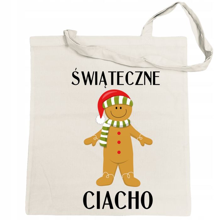 torba na zakupy nadruk świąteczne ciacho