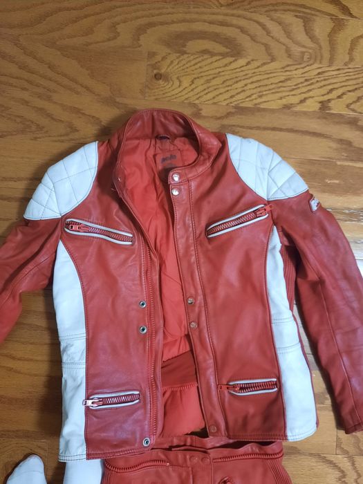 Кожаный мото костюм