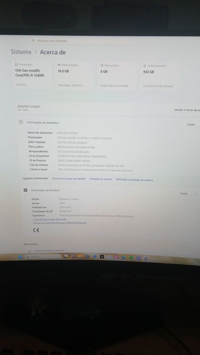 PC Gaming RTX 4060 — Pronto a Jogar | Preço Negociável