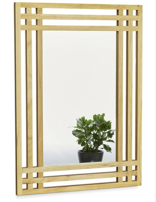 Lustro z drewna sosnowego, wymiary: 70 x 50 x 2 cm, ścienne,