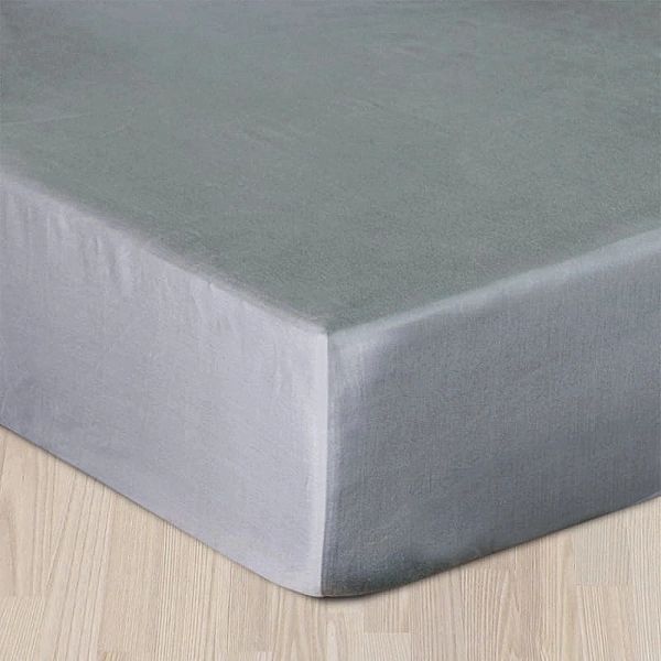 Prześcieradło satynowe z gumką 90x200 kolor szary