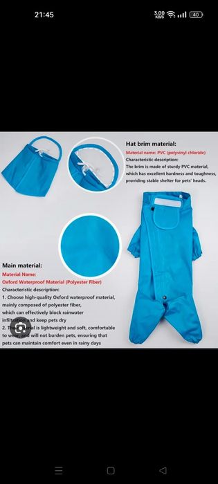 Capa de chuva para cães