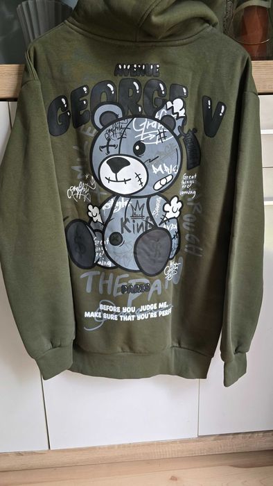 Bluza z kapturem khaki roz M