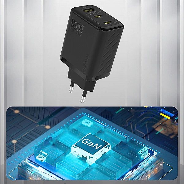 Ładowarka sieciowa Dudao A29/65W GaN 2 x USB-C + 1 x USB-A - czarna