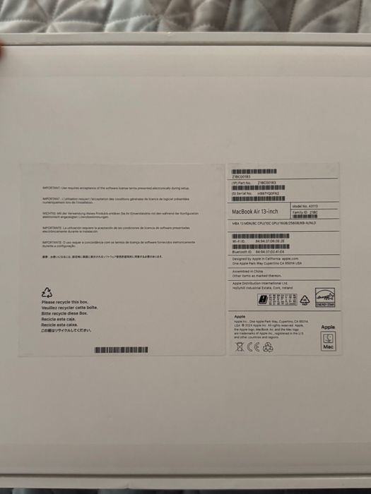 Mac book air m3 16/256 гб