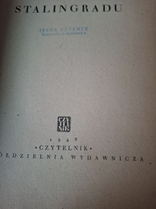 Książka  tytuł W okopach Stalingradu
