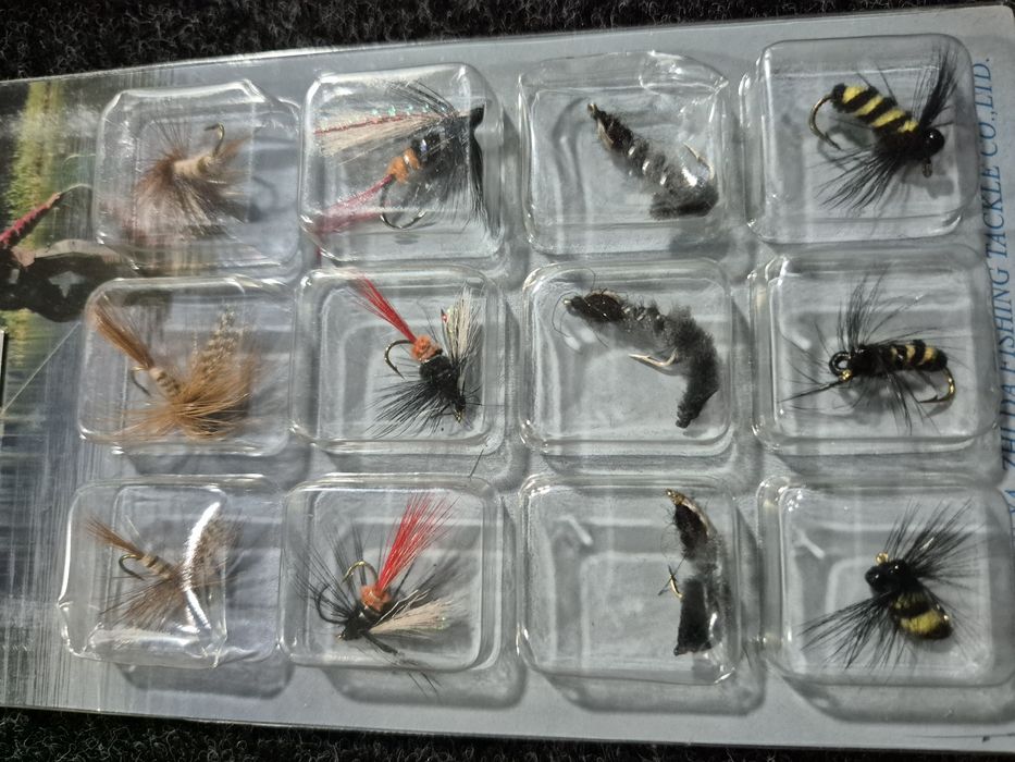 Kit de moscas artificiais para pesca