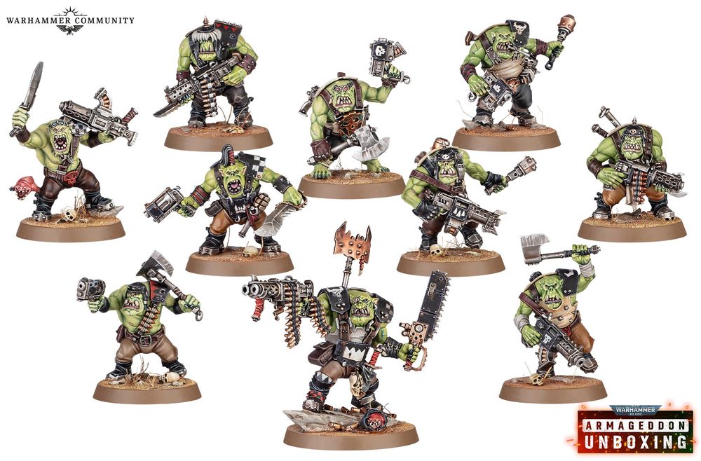 10x ork boyz i 5x ork gretchins warhammer 40k armageddon