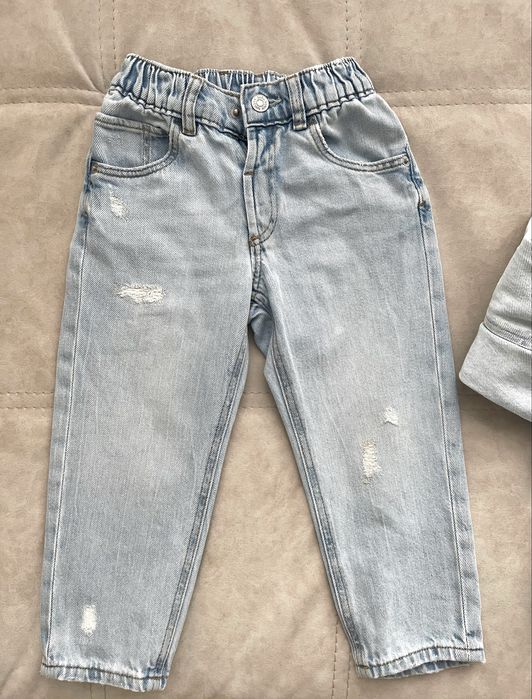 Zara набір джинсовка і джинси 98р