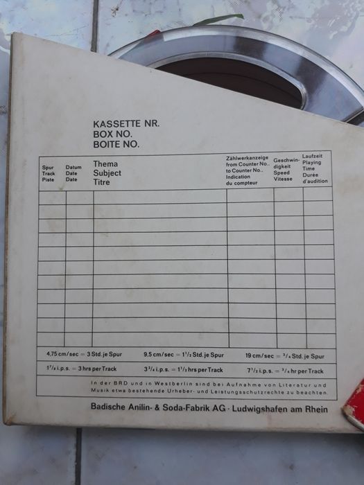 Bobine BASF áudio
