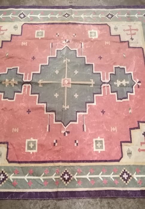 Vendo Tapete Kilim em algodão multicolor (178 cm x 178 cm)