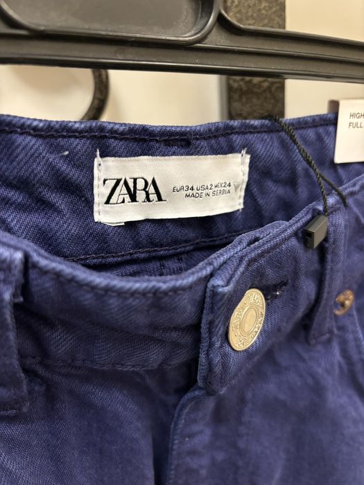 Nowe atramentowe spodnie jeansowe zara