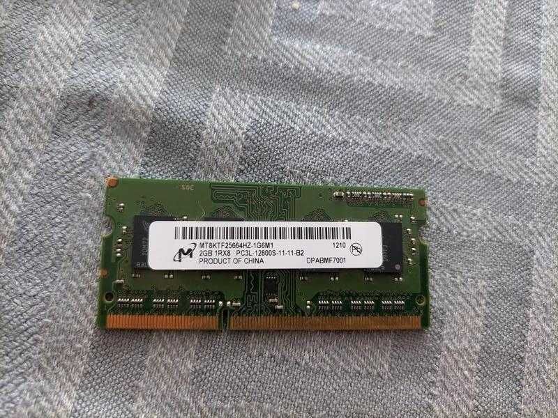 Оперативна пам'ять ddr3l 2gb 1600mhz