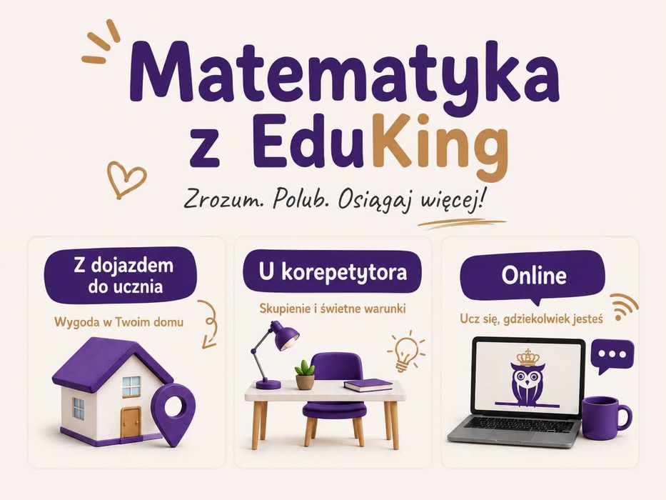 Korepetycje matematyka – Stacjonarnie lub Online | E8 | Matura |
