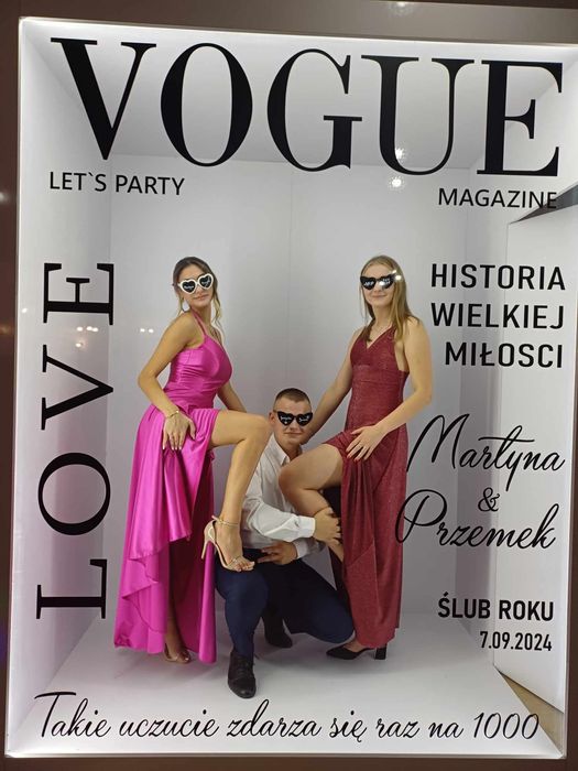 Fotobox. Magazine. Okładka gazety. Atrakcja na impreze