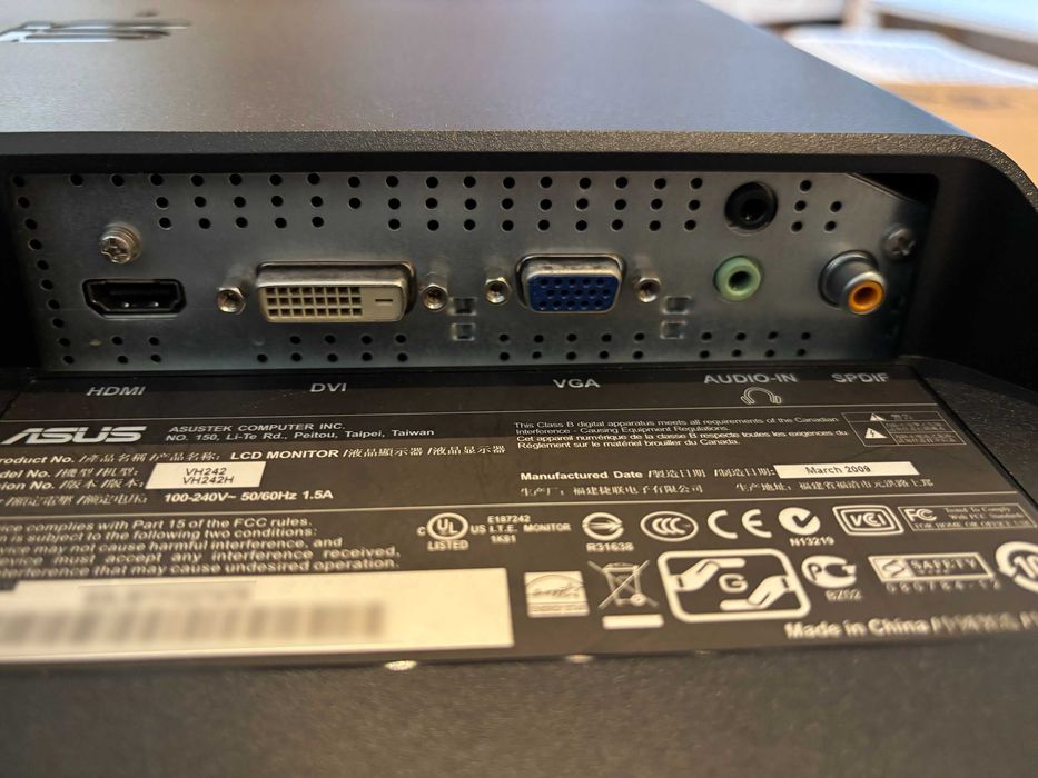 Monitor Asus VH242 – Para Peças ou Reparação