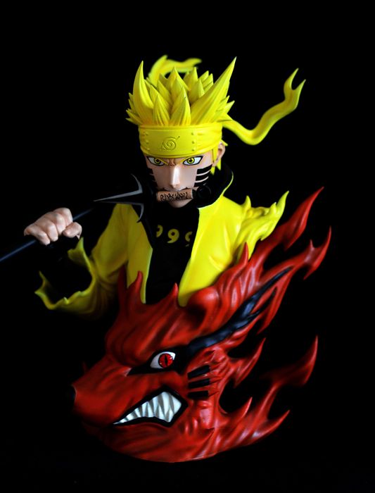 Naruto & Kurama – Busto Impresso em 3D e Pintado à Mão | NexoStudios