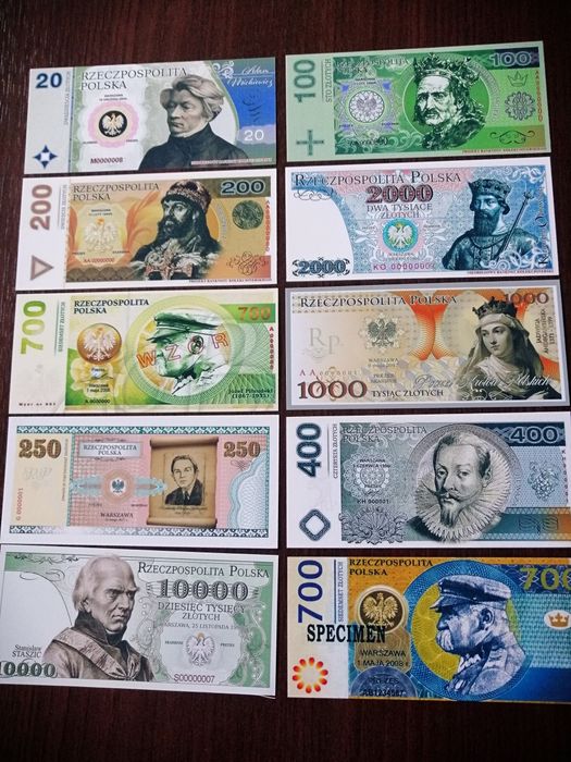 Polskie banknoty kolekcjonerskie projekty. Chrzanów • OLX.pl