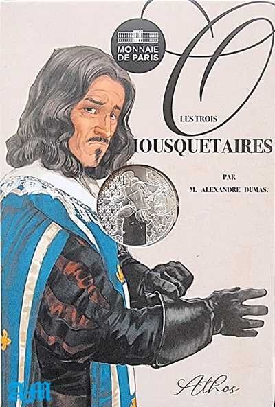 FRANÇA - 10€ moedas Três Mosqueteiros Prata