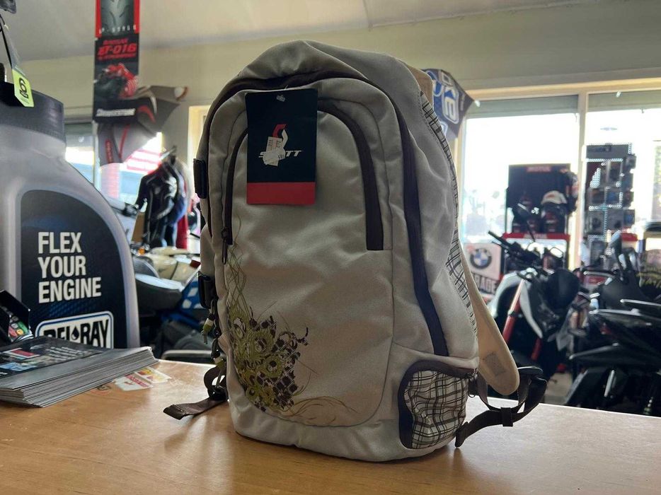 Plecak SCOTT beżowy brązowy podręczny wzorzysty