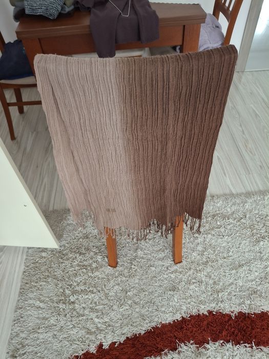 Szalik cieniowany beżowo-brązowy