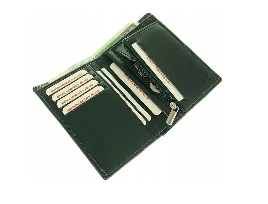 Wiśniowa okładka na dokumenty okładka na karty skóra RFID