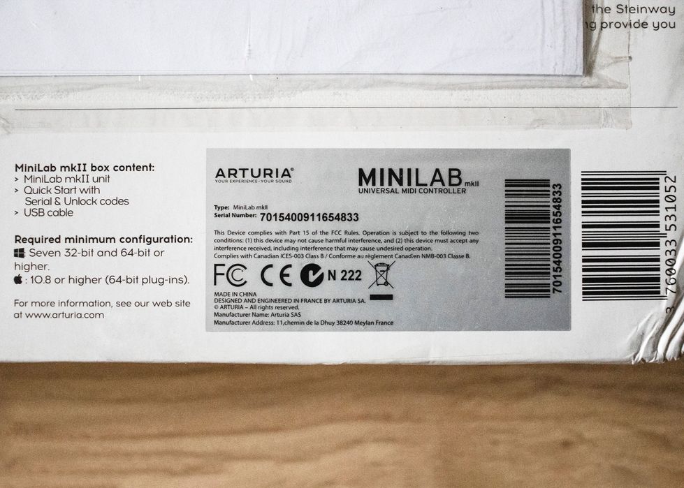 Arturia MiniLab Mk II Новое состояние Белая