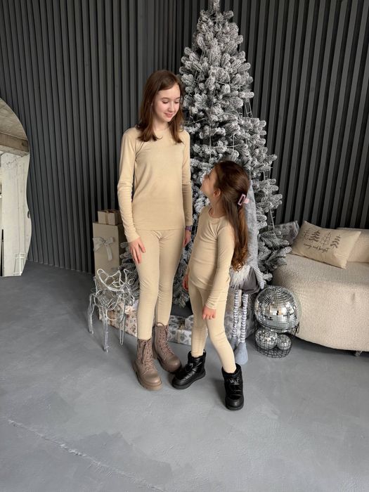 Термобілизна дитяча бавовна на флісі різні розміри і кольори