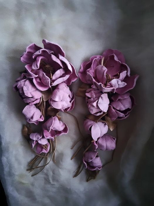 Kolczyki skorzane, handmade,boho, xxl, orygibalne, unikatowe, 3d