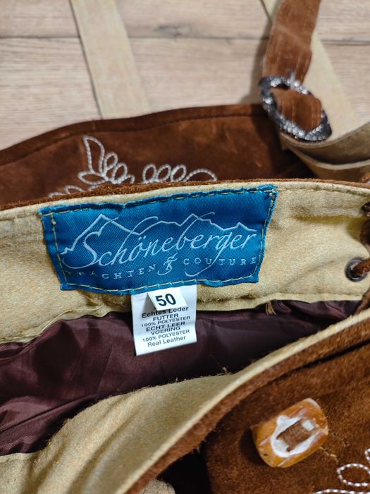 hans 50 р w 33 / 34 L шорти шкіряні коричневі баварські октоберфест