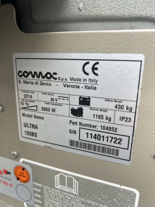 Szorowarka Comac Ultra 100 BS import DE okazja