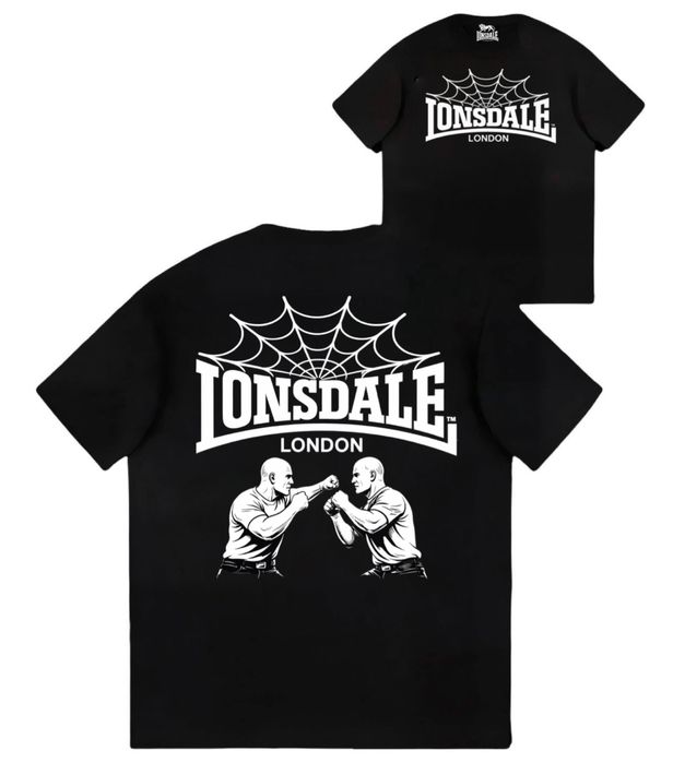 Футболки Lonsdale London Fight Logo черные лонсдейл Новые модели