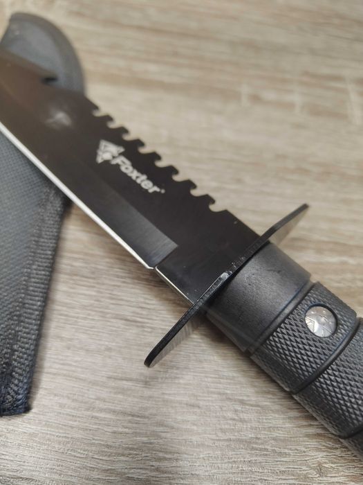 Nóż taktyczny Rambo 28cm | Stała głownia, piła pokrowiec cordury N1863