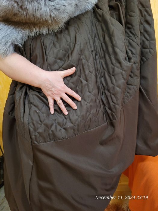 Шуба норкова натуральна Греція сіра