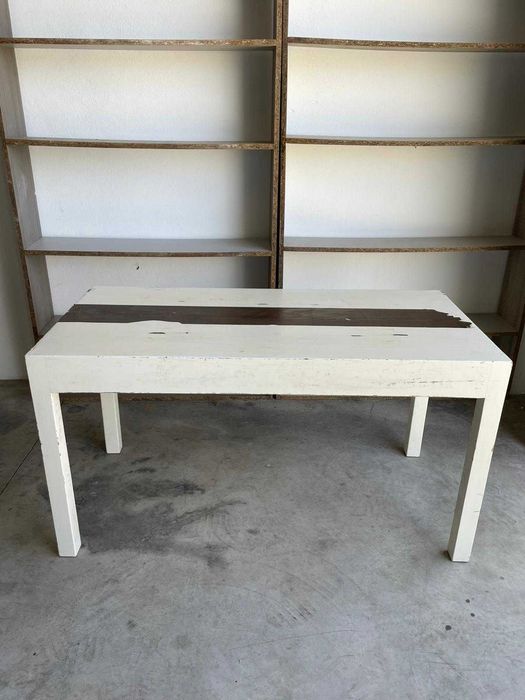Mesa retangular branca