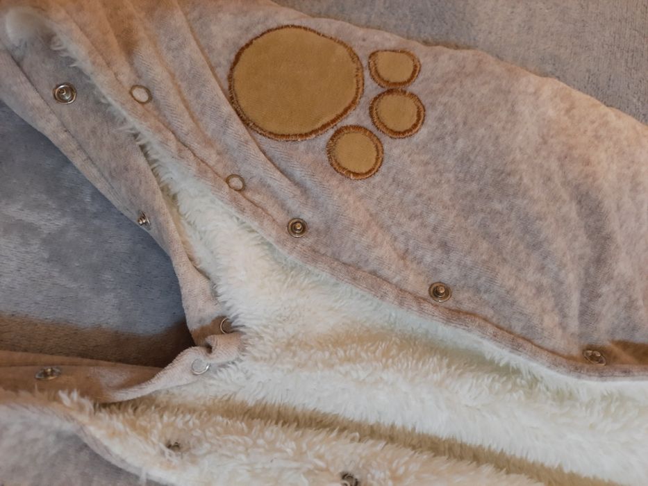 Комбінезон теплий, на виписку, розмір 62, в комплекті з шапочкою