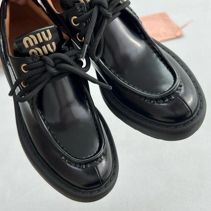 Półbuty Miu Miu black leather