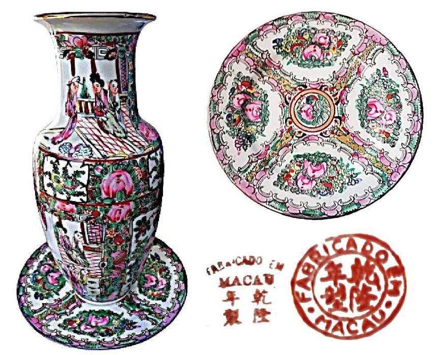 8 Vasos Antigos em Porcelana da China