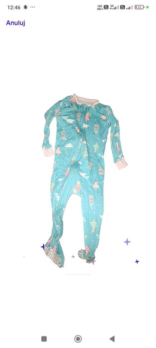 Carter carters 12m 80cm śpiochy księżniczki  pajac śpiochy