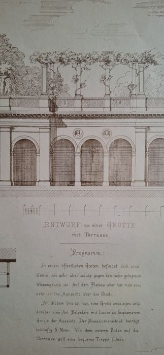 Велика архітектурна гравюра XIX століття . 60×50 см. Оформлена в раму