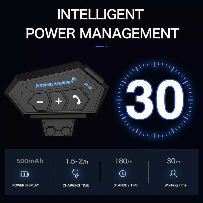 Słuchawki motocyklowe Bluetooth BT01