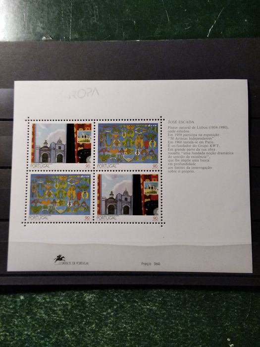 1993 Europa Block Portugal Contemporary Art MNH **