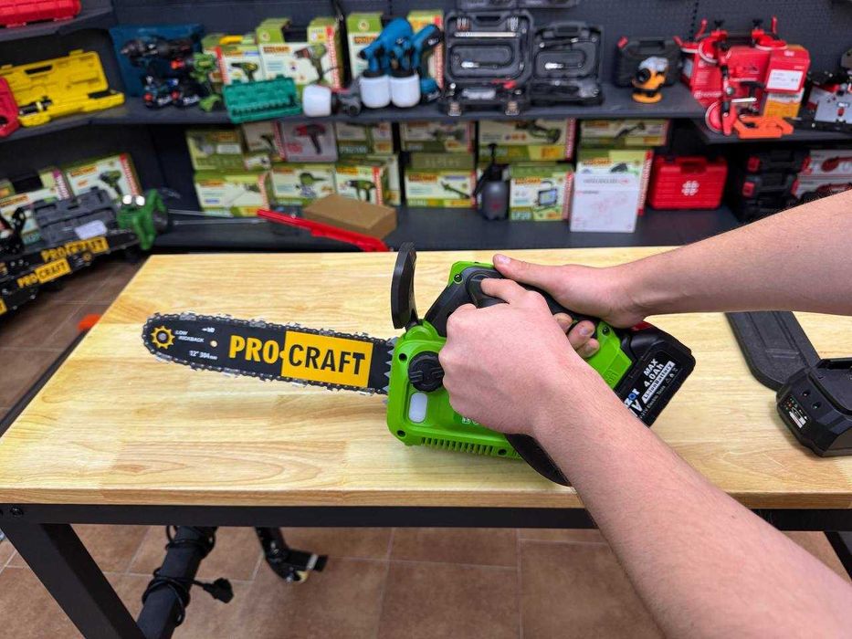 Ланцюгова пила Procraft + Акб 4 Ампера Razor +Зарядка +Масло  ГАРАНТІЯ
