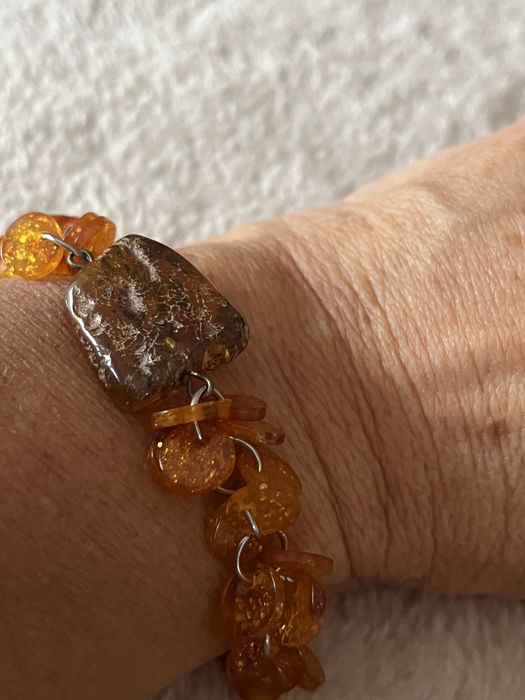 Bransoletka  z bursztynem