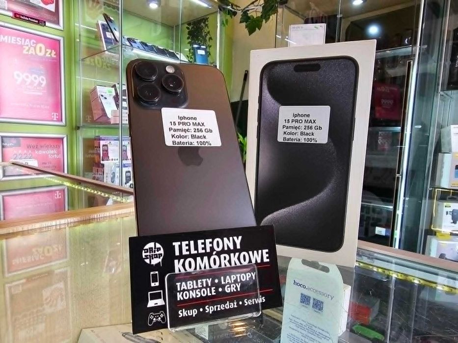 Iphone 15 Pro Max 256Gb Bat:100% Gwarancja/SklepGSM/Lwsk